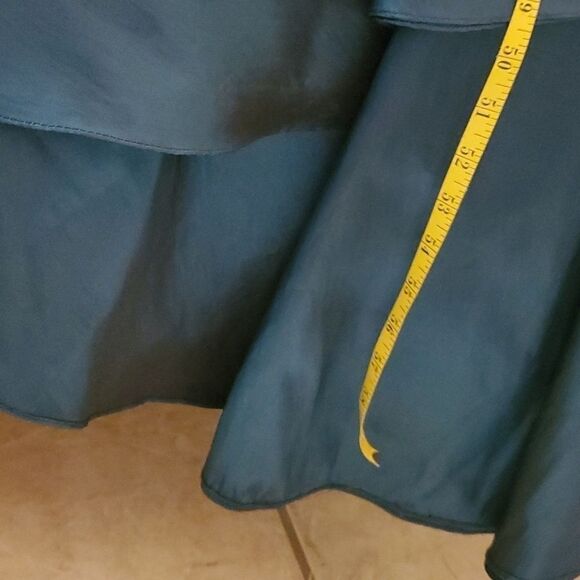 Pretty Maids strapless blue ruffled mermaid maxi gown size 10 - Picture 12 of 14